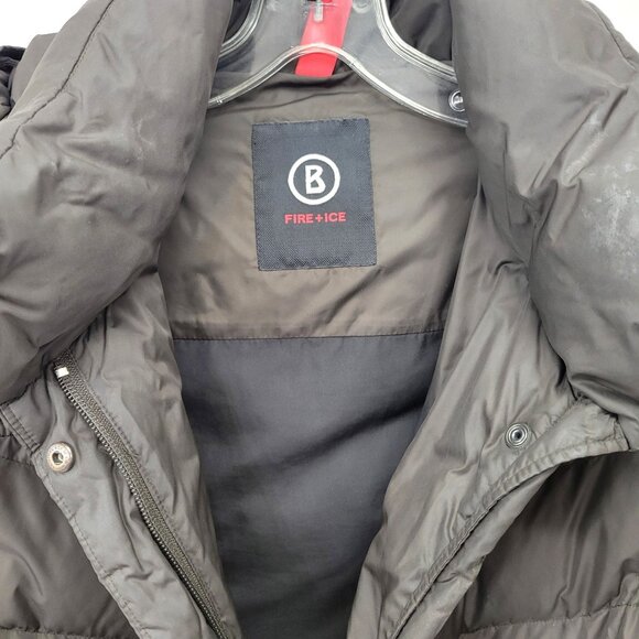 Bogner Fire + Ice Womens Long Puffer Coat Jacket Size M Dark Brown Duck Down Pol - Picture 4 of 6